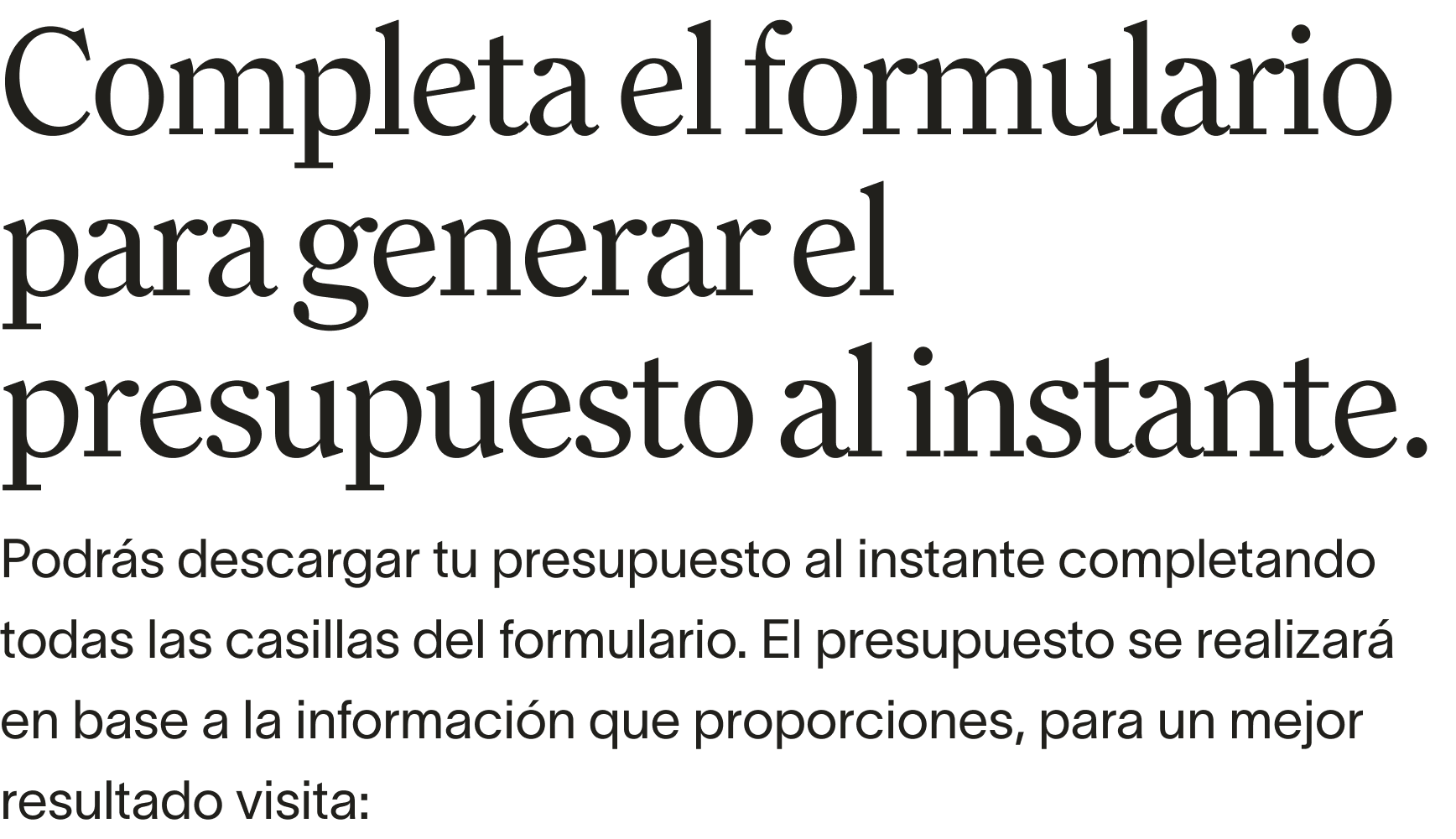 Completa el formulario